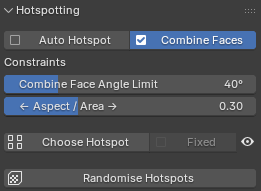 Automatic hotspot application to mesh faces