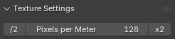 Anvil texture settings panel