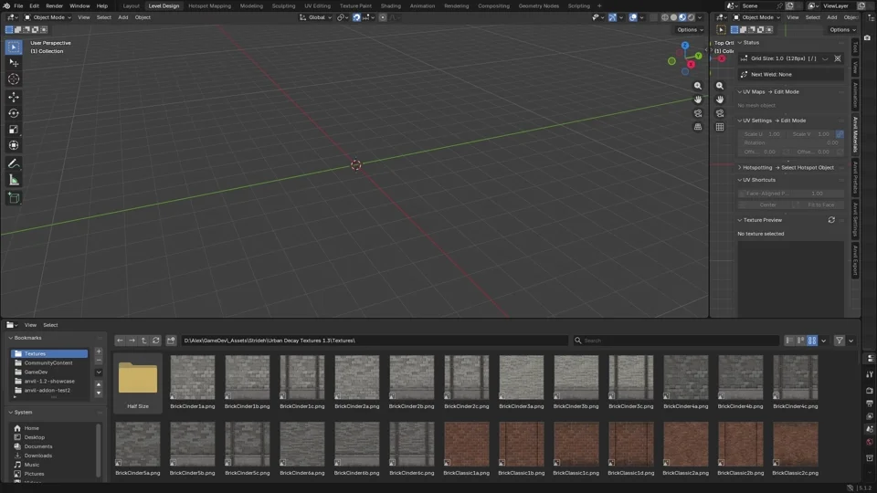 Fixing the texture browser after updating Anvil