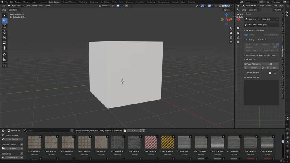Applying a material from the texture browser