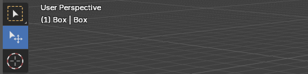 Visible Select tool highlighted in Blender's left toolbar